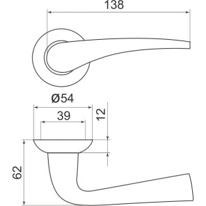 Ручка раздельная Capella LD40-1GP/CP-2 золото/хром