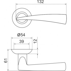 Ручка раздельная Columba LD80-1AB/GP-7 бронза/золото