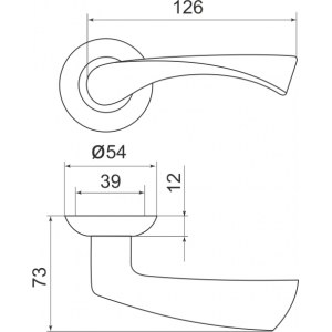 Ручка раздельная Corona LD23-1AB/SG-6 бронза/матовое золото