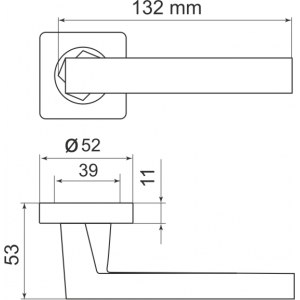 Ручка раздельная CORSICA SQ003-21CP-8 хром