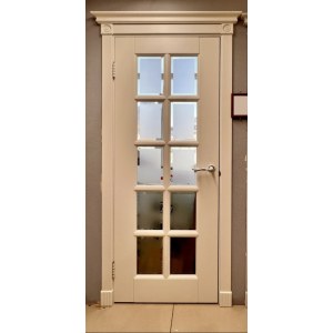 Лондон 2 массив ольхи Эмаль белая, остекленная