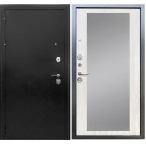 Дверь Ратибор Троя 3К Зеркало Антик темное серебро/Сосна белая