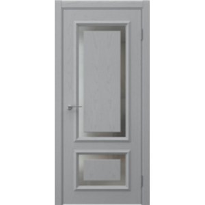 Дверь шпонированная Actus 6.2 ясень серый RAL 7004 остекленная